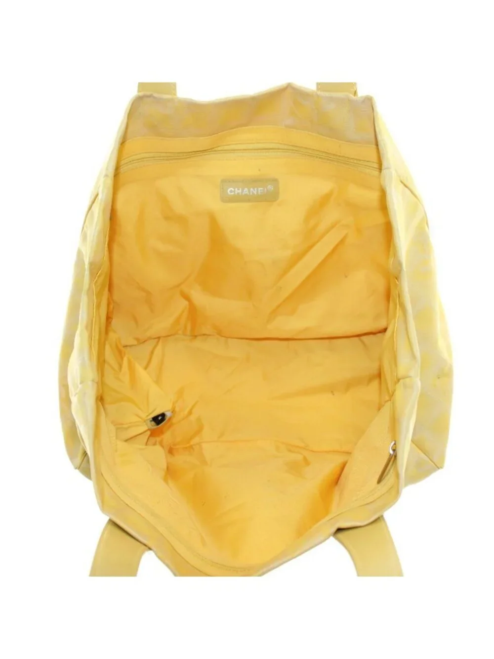 Chanel New Travel Line CC Logo Tote Yellow